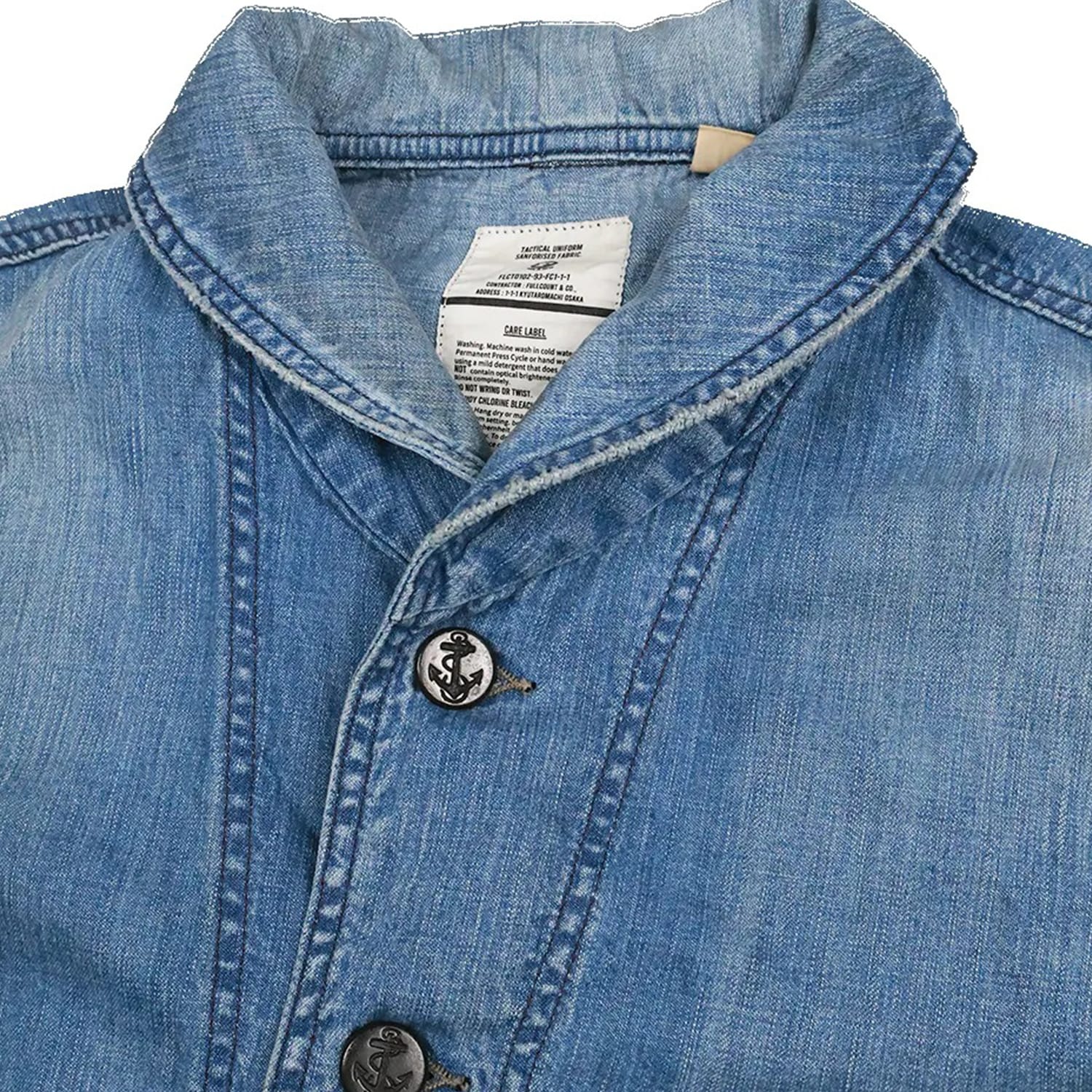 Full Count 2052HW-1 USN Shawl Collar Denim Coverall Hand Wash "Master of Reality"