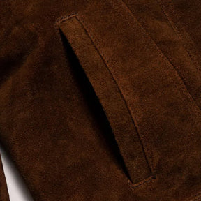 Double Helix Western Pioneer Horsehide Type III Jacket Dark Brown Suede | SPECIAL ORDER ONLY