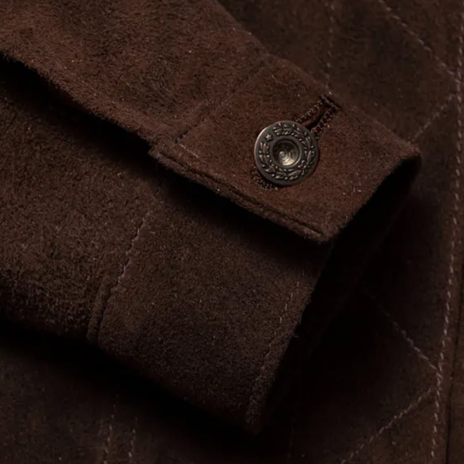 Double Helix Western Pioneer Horsehide Type III Jacket Dark Brown Suede | SPECIAL ORDER ONLY