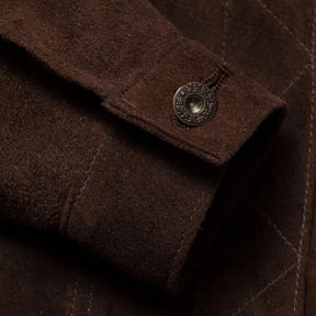 Double Helix Western Pioneer Horsehide Type III Jacket Dark Brown Suede | SPECIAL ORDER ONLY
