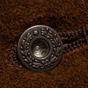 Double Helix Western Pioneer Horsehide Type III Jacket Dark Brown Suede | SPECIAL ORDER ONLY