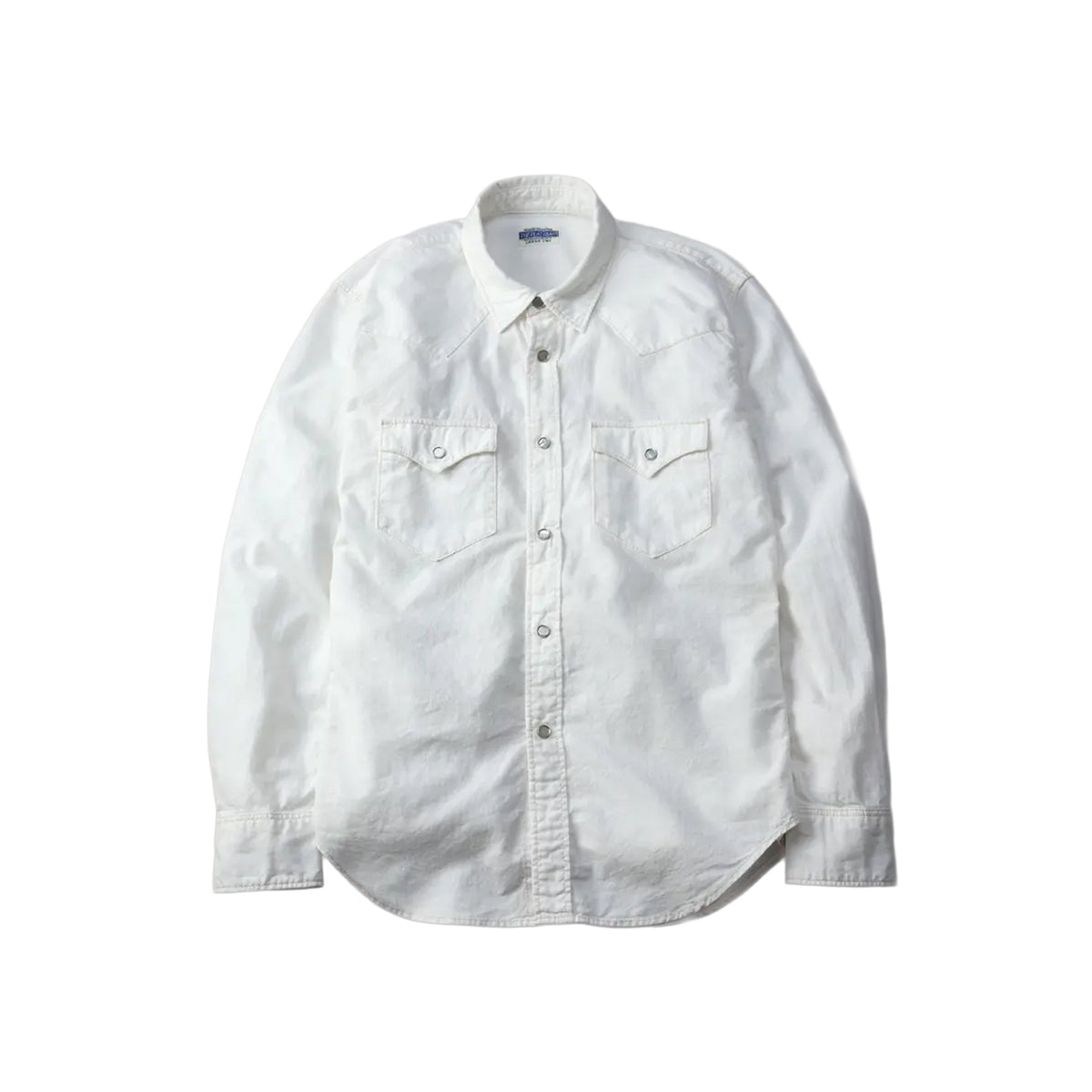 The Flat Head FN-SCW-003L Chambray Western Shirt White FINAL SALE