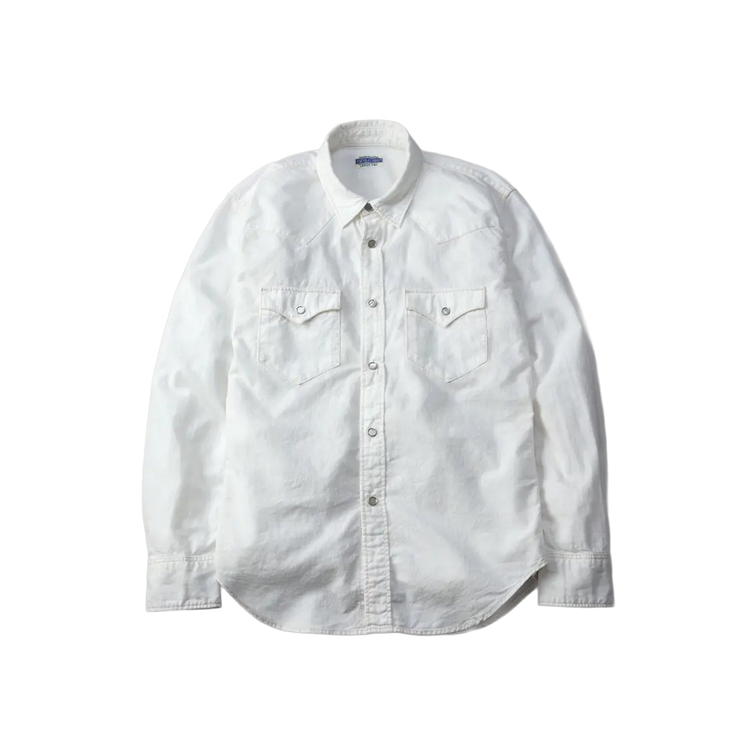 The Flat Head FN-SCW-003L Chambray Western Shirt White FINAL SALE