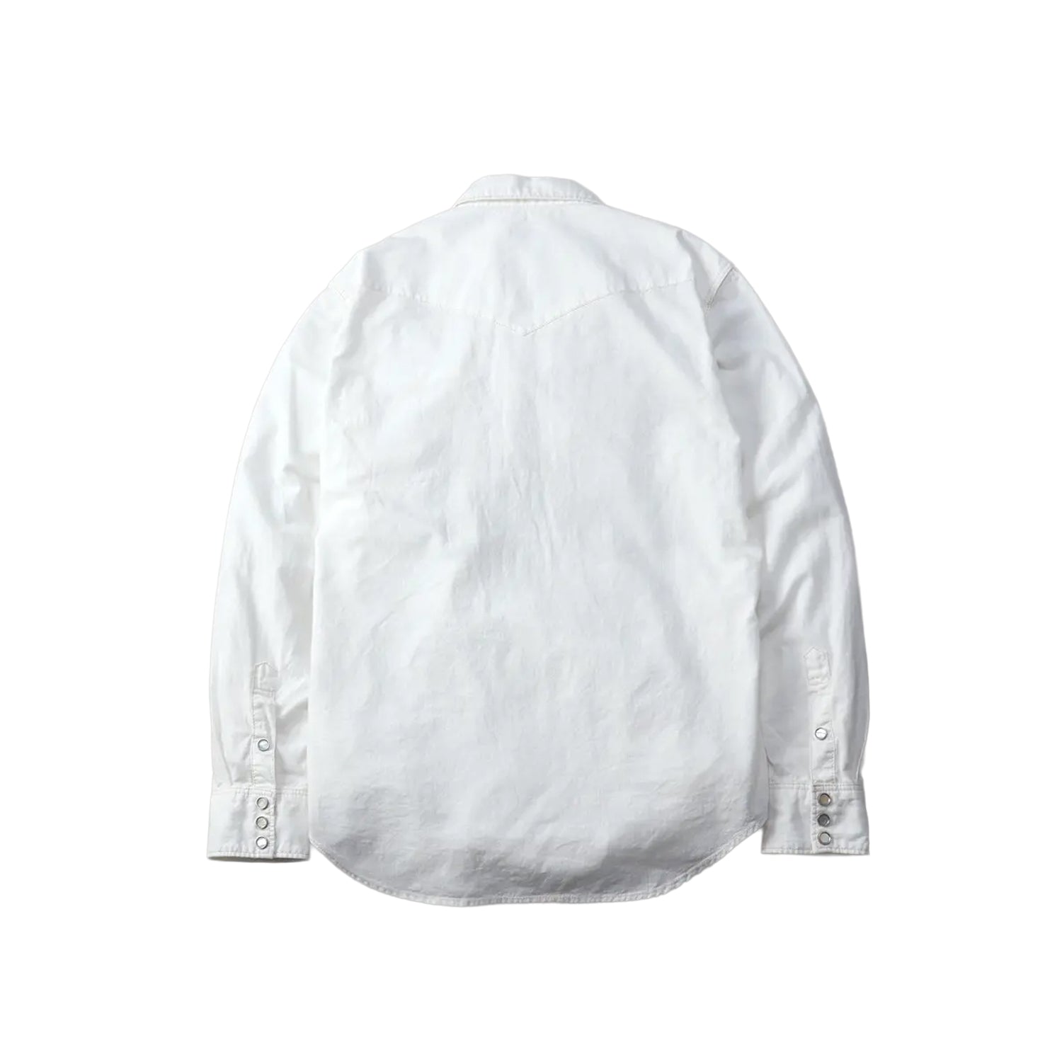 The Flat Head FN-SCW-003L Chambray Western Shirt White FINAL SALE