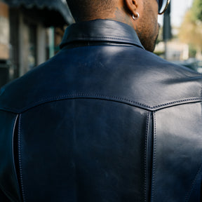 Y'2 Leather HR-56 Hand Dyed Horse Double Rider Navy