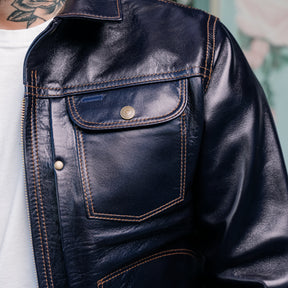Y'2 Leather IB-161 Indigo Horse Model 60s Denim Zip Jacket