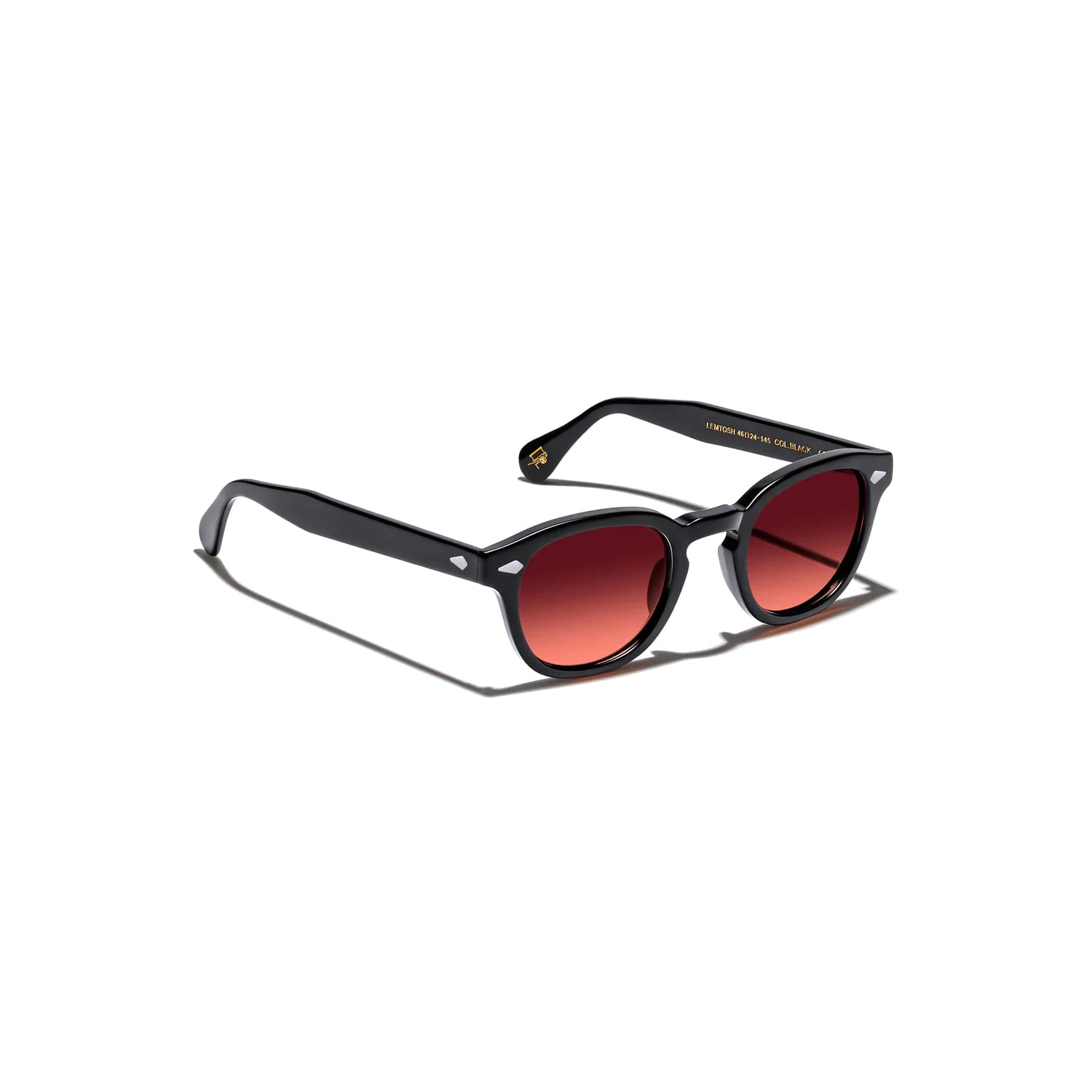 MOSCOT Lemtosh Black with Custom Made Tints Cabernet