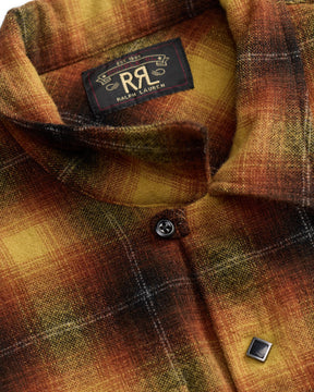 RRL Wool-Blend Camp Shirt Orange/ Yellow