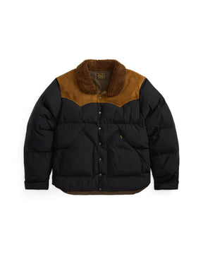 RRL Quilted Shearling-Collar Jacket Onyx