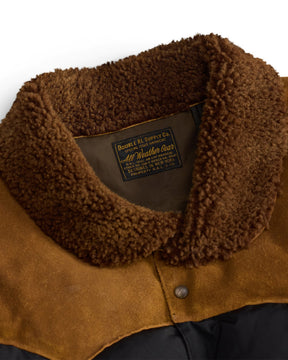 RRL Quilted Shearling-Collar Jacket Onyx