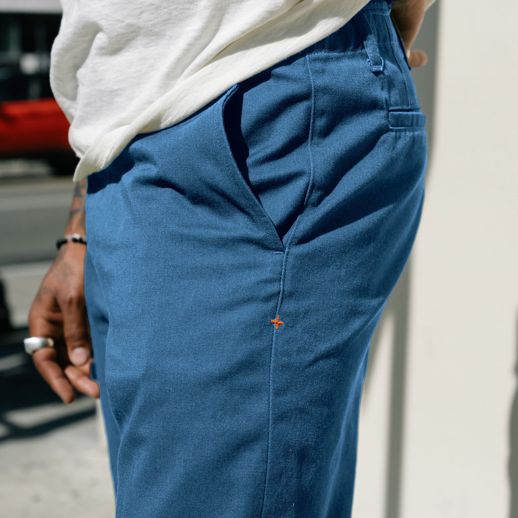 Imogene + Willie Oceanside Relaxed Pant in Postman Blue