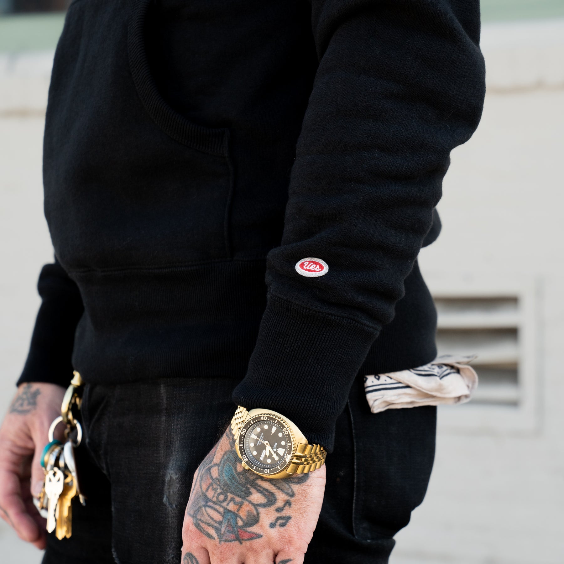 UES Hooded Sweatshirt Black