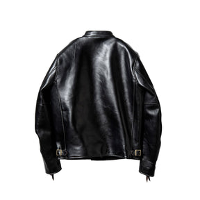 Y'2 Leather HR-01 Vintage Horse Single Riders Jacket Black